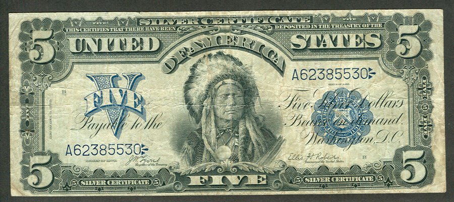 Fr.271, 1899 $5 Silver Certificate, A62385530, Very Fine, PMG-20